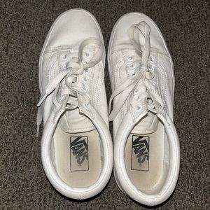 White Old Skool Vans